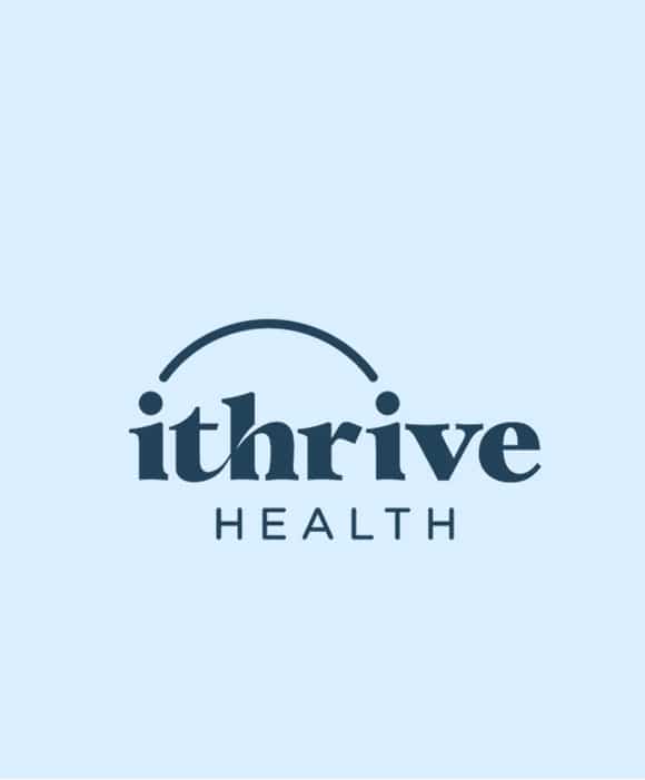 iThrive Health logo on light blue background